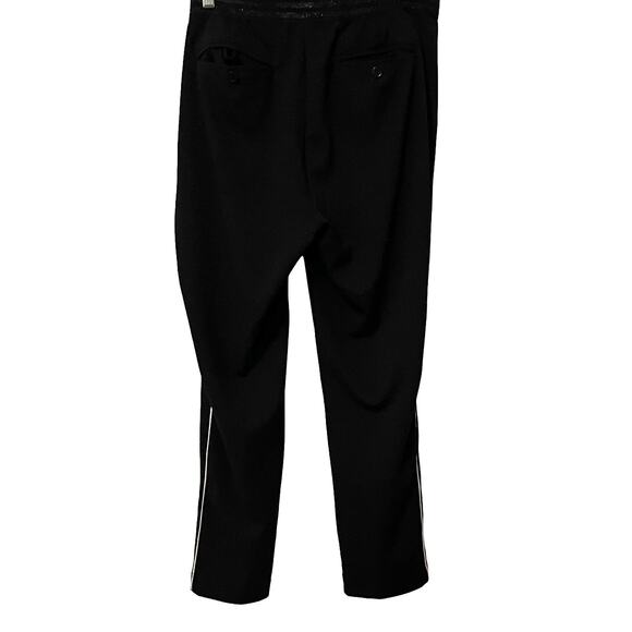 EUGEN KLEIN STRAIGHT LEG PULL-ON PANTS, WOMENS, 18-BLACK - GOLDTONE SIDE STRIPES - Picture 3 of 10